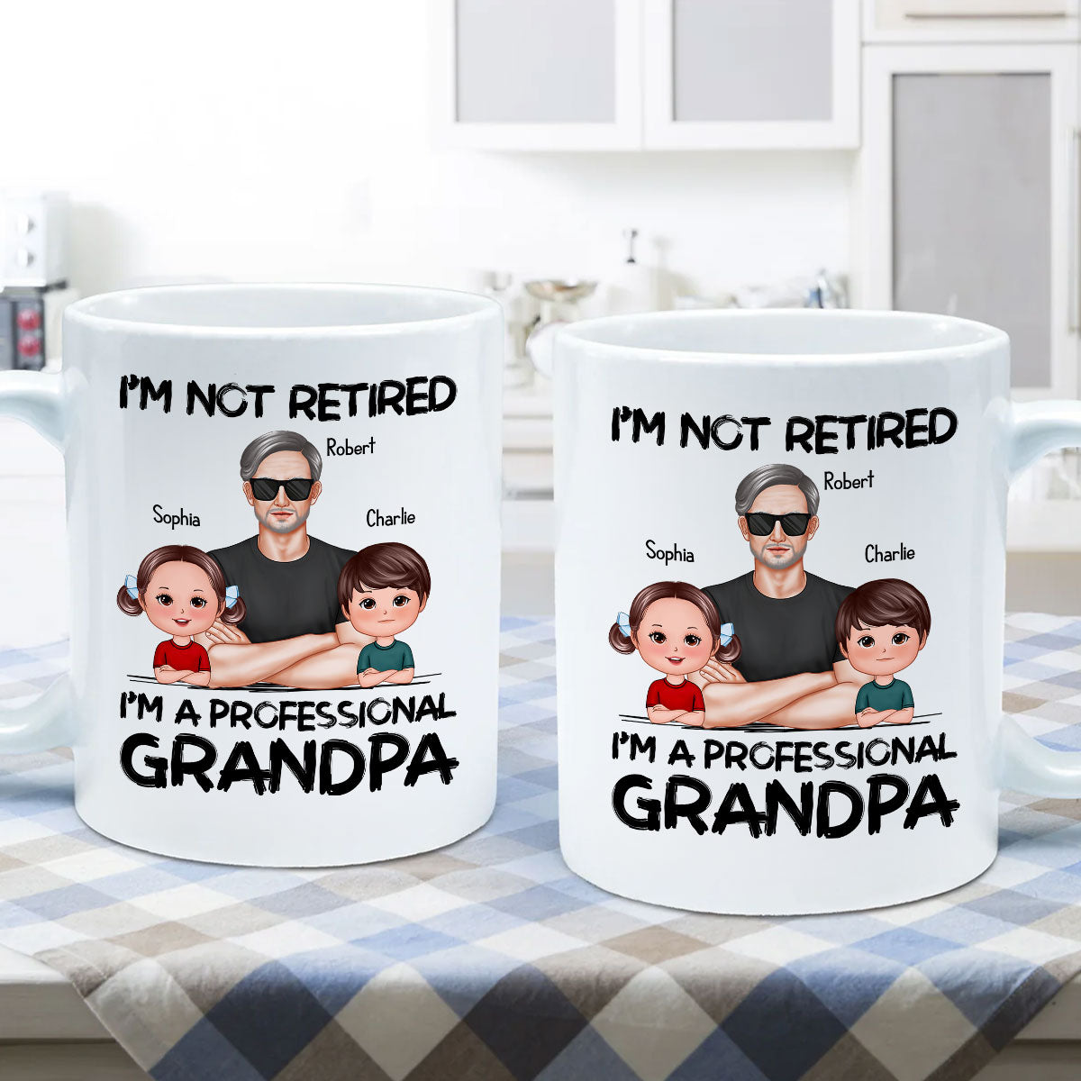 I'm Not Retired I'm A Professional Grandpa Personalized Mug, Retirement Gift For Grandpa