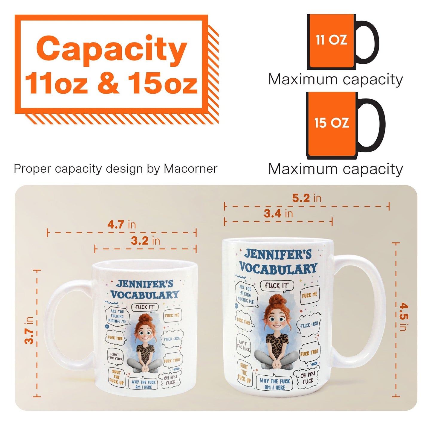 New Version Funny F*ck Vocabulary - Personalized Mug