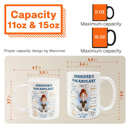 New Version Funny F*ck Vocabulary - Personalized Mug