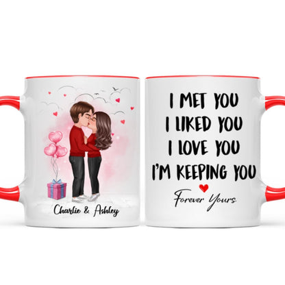 Couple Kissing I Met You I Love You Valentine's Day Gift Personalized Mug