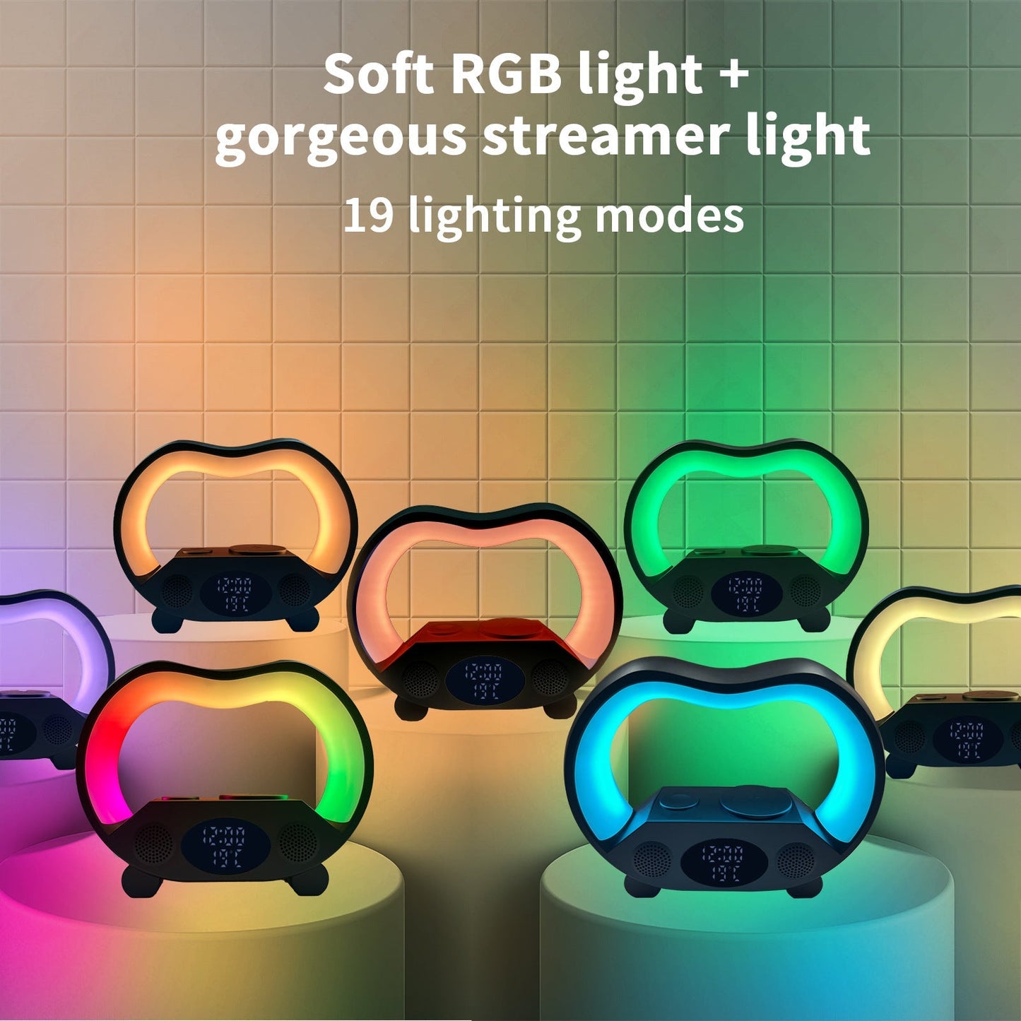 6In1 Multi-Function Wireless Charger Night Light Bluetooth Speaker