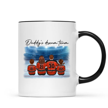Family Team Sitting Hockey Personalized Mug, Canada Day Gift For Him, Gift For Husband, Gift For Family