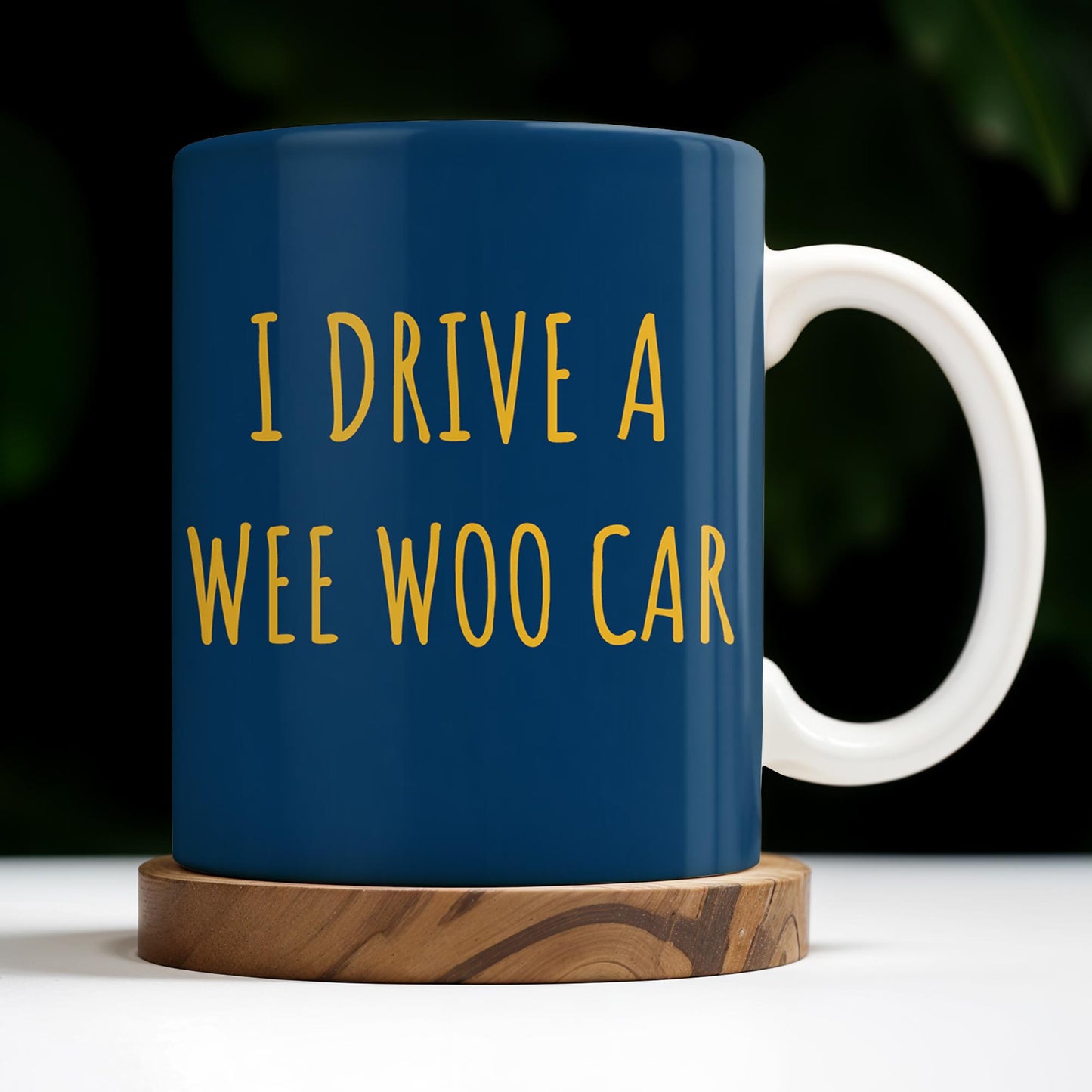 I Drive A Wee Woo Car, Police Car - Personalized Custom Coffee Mug - OFC010_MG