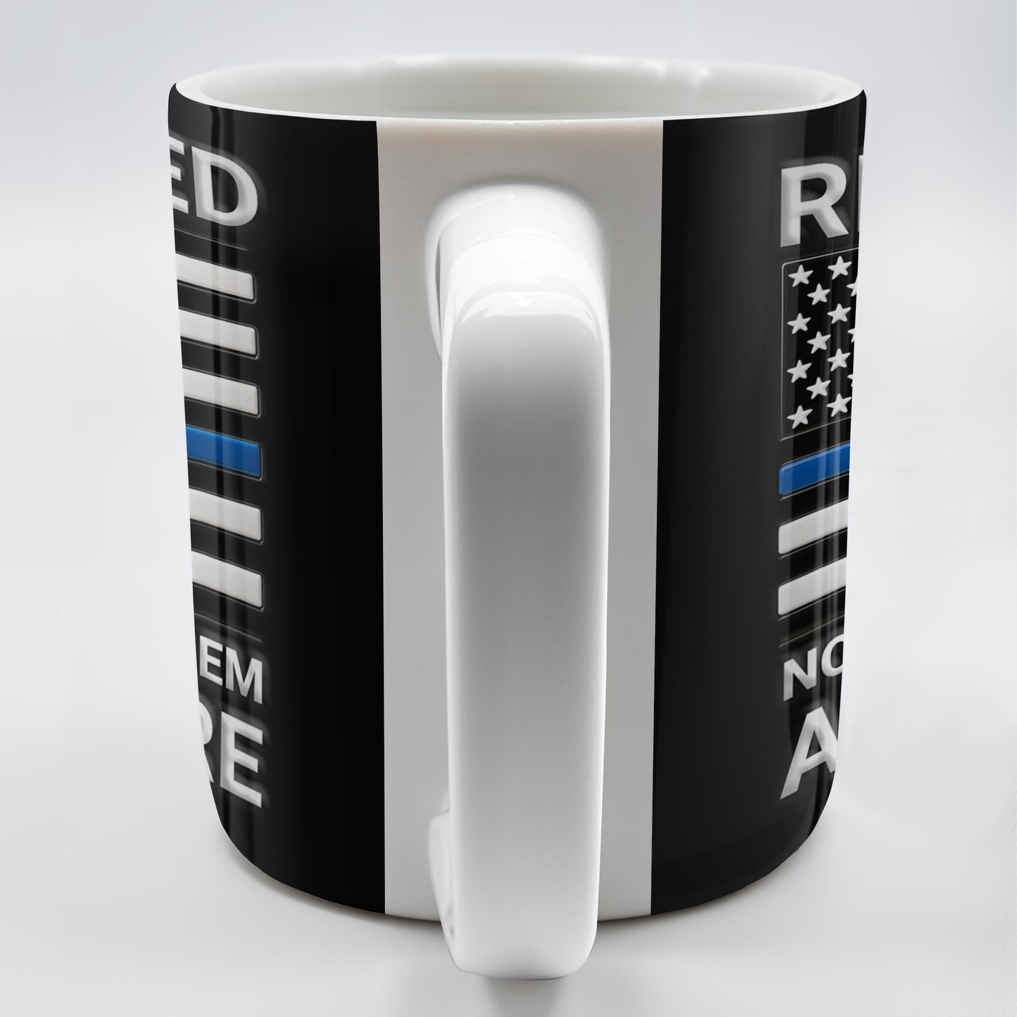 Retired Not My Problem Anymore, American Flag and Text - Personalized Custom Coffee Mug - OFC016_MG