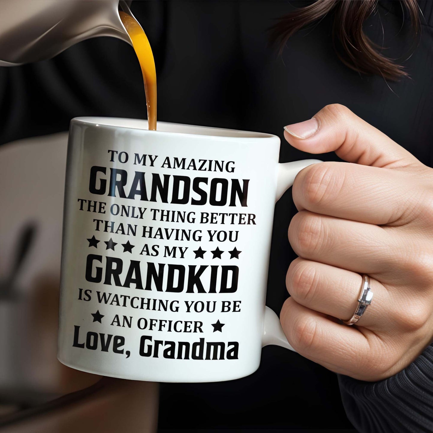 To My Amazing Grandson, The Only Thing Better Than Having You As My Grandkid - Personalized Custom Coffee Mug - OFC021_MG