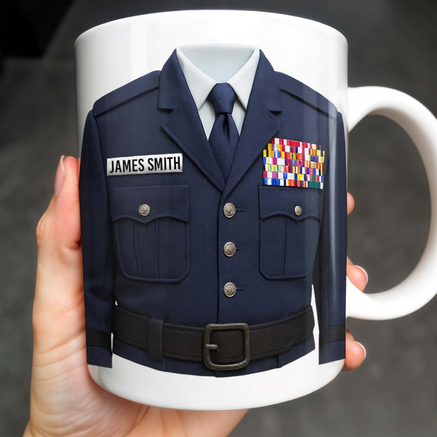 Honor Your Service With This Personalized Uniform Badge Mug - Personalized Custom Coffee Mug - OFC023_MG