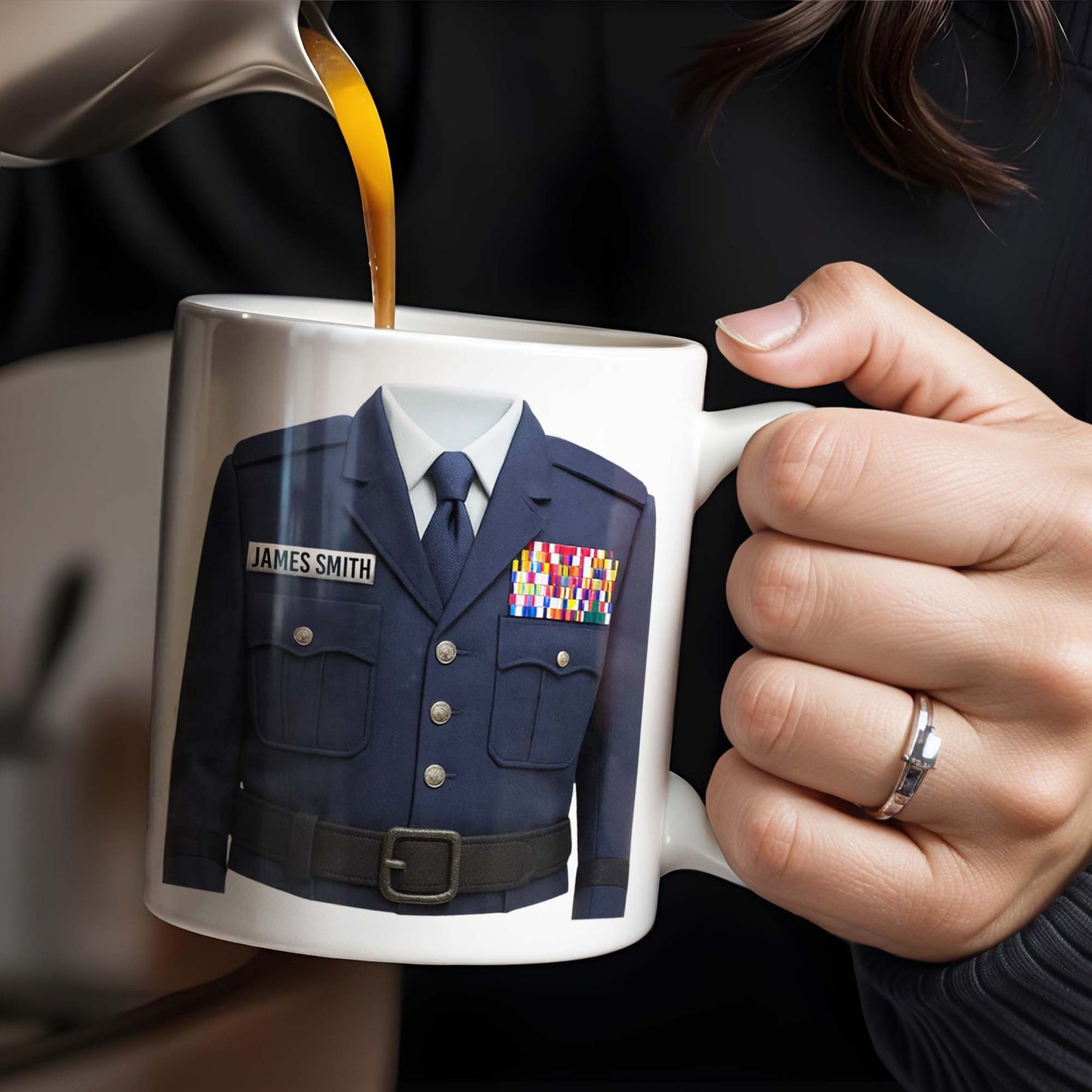 Honor Your Service With This Personalized Uniform Badge Mug - Personalized Custom Coffee Mug - OFC023_MG