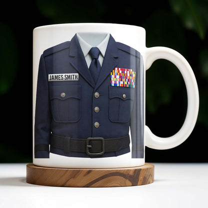 Honor Your Service With This Personalized Uniform Badge Mug - Personalized Custom Coffee Mug - OFC023_MG