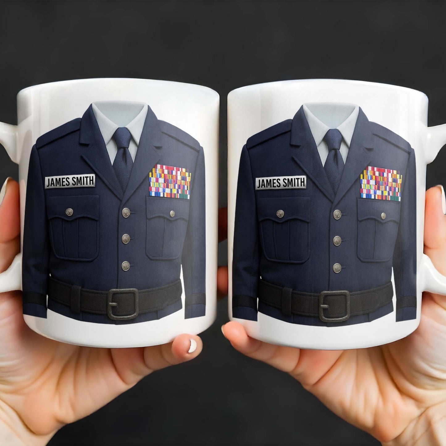 Honor Your Service With This Personalized Uniform Badge Mug - Personalized Custom Coffee Mug - OFC023_MG
