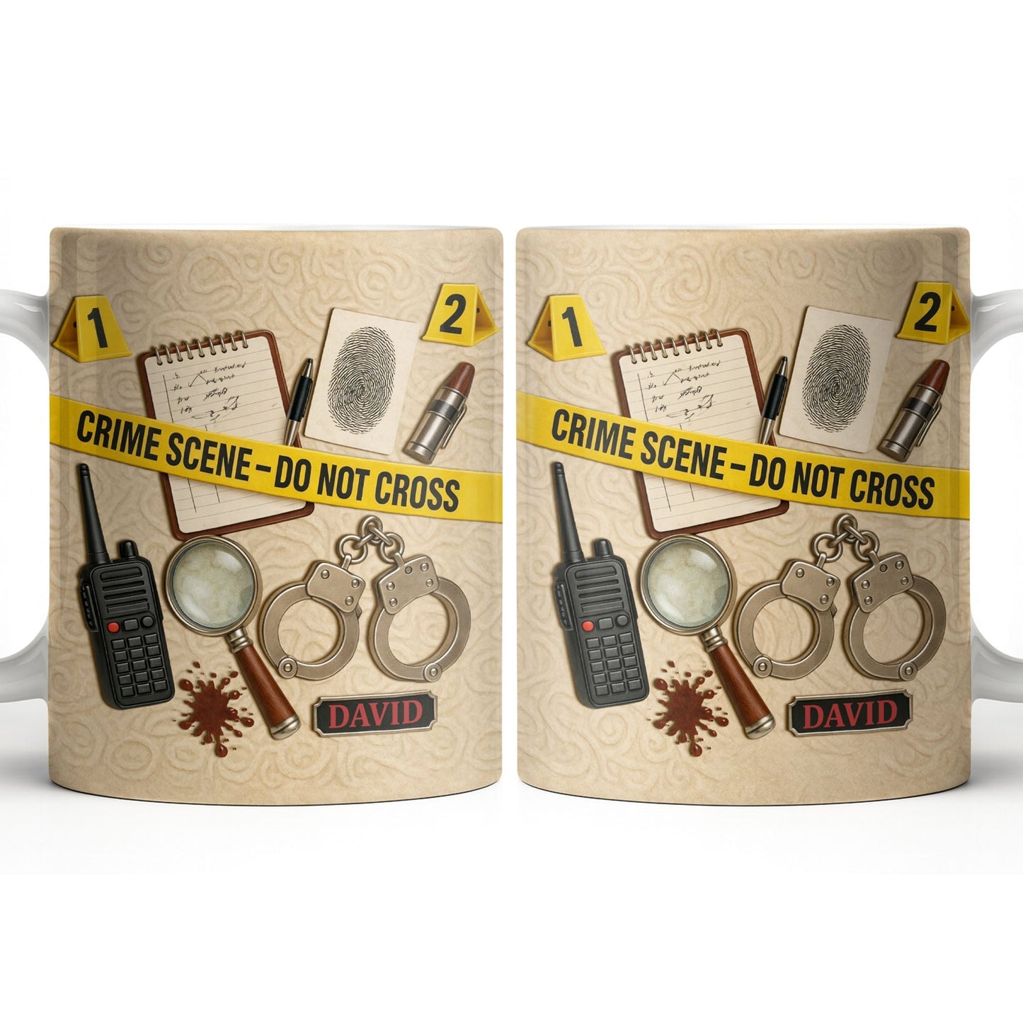 Crime Scene Do Not Cross Mystery Inspired Mug Design - Personalized Custom Coffee Mug - OFC027_MG