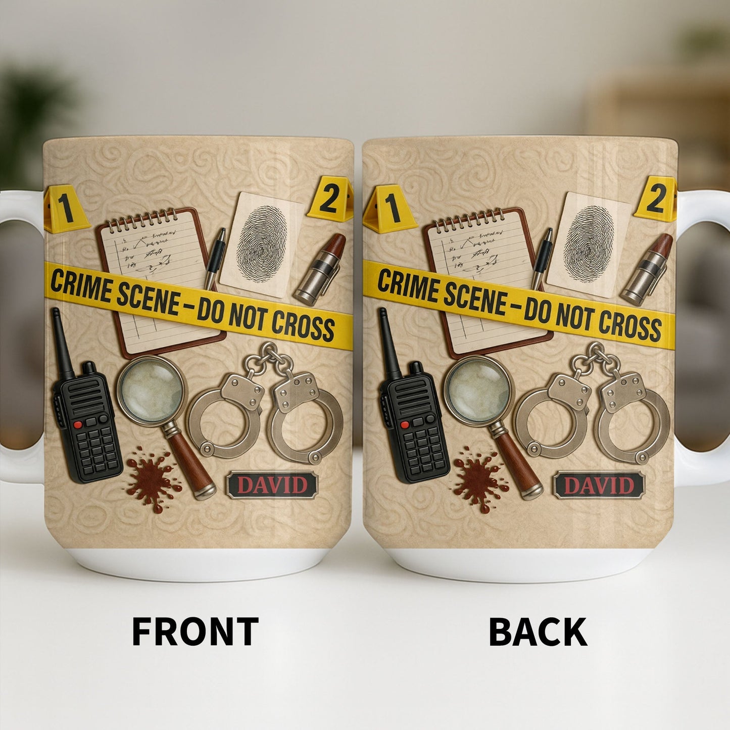 Crime Scene Do Not Cross Mystery Inspired Mug Design - Personalized Custom Coffee Mug - OFC027_MG