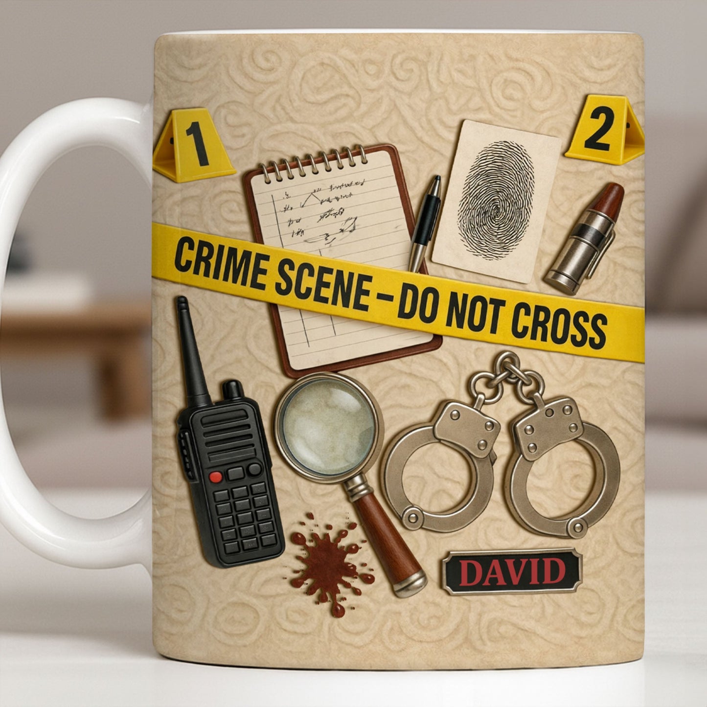 Crime Scene Do Not Cross Mystery Inspired Mug Design - Personalized Custom Coffee Mug - OFC027_MG