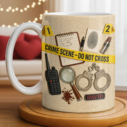 Crime Scene Do Not Cross Mystery Inspired Mug Design - Personalized Custom Coffee Mug - OFC027_MG