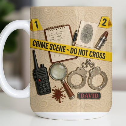 Crime Scene Do Not Cross Mystery Inspired Mug Design - Personalized Custom Coffee Mug - OFC027_MG
