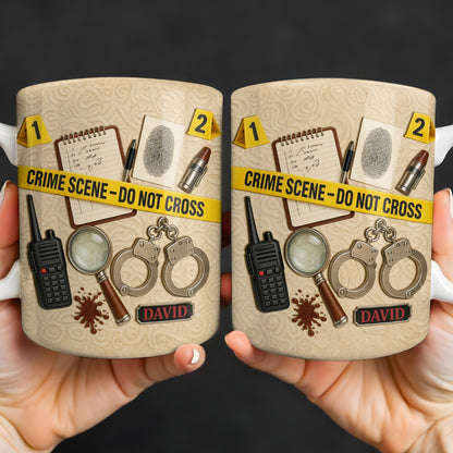 Crime Scene Do Not Cross Mystery Inspired Mug Design - Personalized Custom Coffee Mug - OFC027_MG