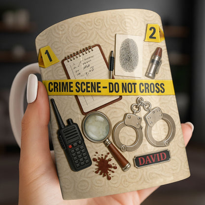 Crime Scene Do Not Cross Mystery Inspired Mug Design - Personalized Custom Coffee Mug - OFC027_MG