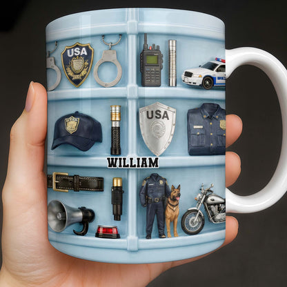 Celebrate Your Heroic Loved One With Custom Police Officer Essentials - Personalized Custom Coffee Mug - OFC029_MG