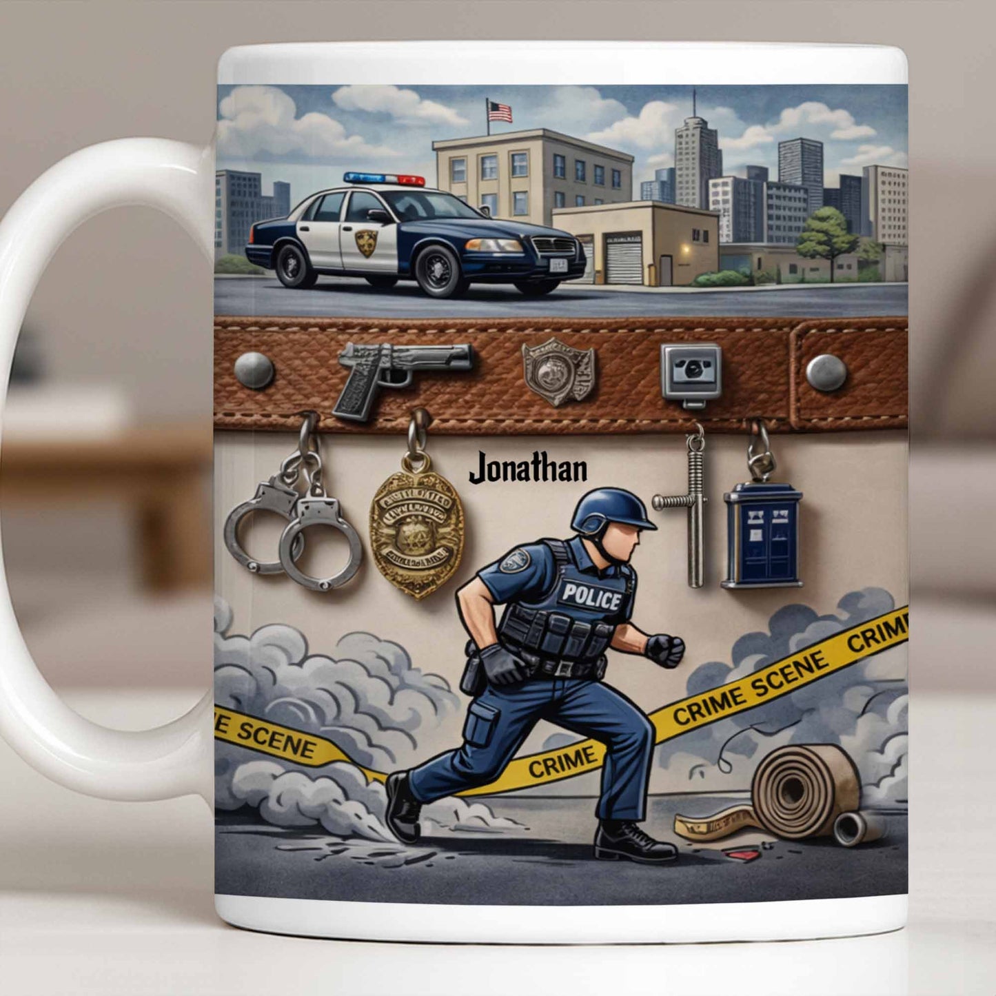 Honor A Law Enforcement Officer With A Custom Police Mug - Personalized Custom Coffee Mug - OFC030_MG
