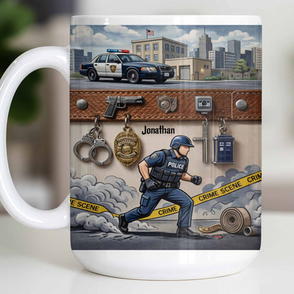Honor A Law Enforcement Officer With A Custom Police Mug - Personalized Custom Coffee Mug - OFC030_MG