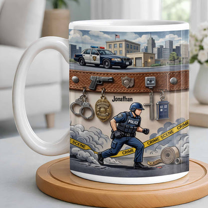 Honor A Law Enforcement Officer With A Custom Police Mug - Personalized Custom Coffee Mug - OFC030_MG