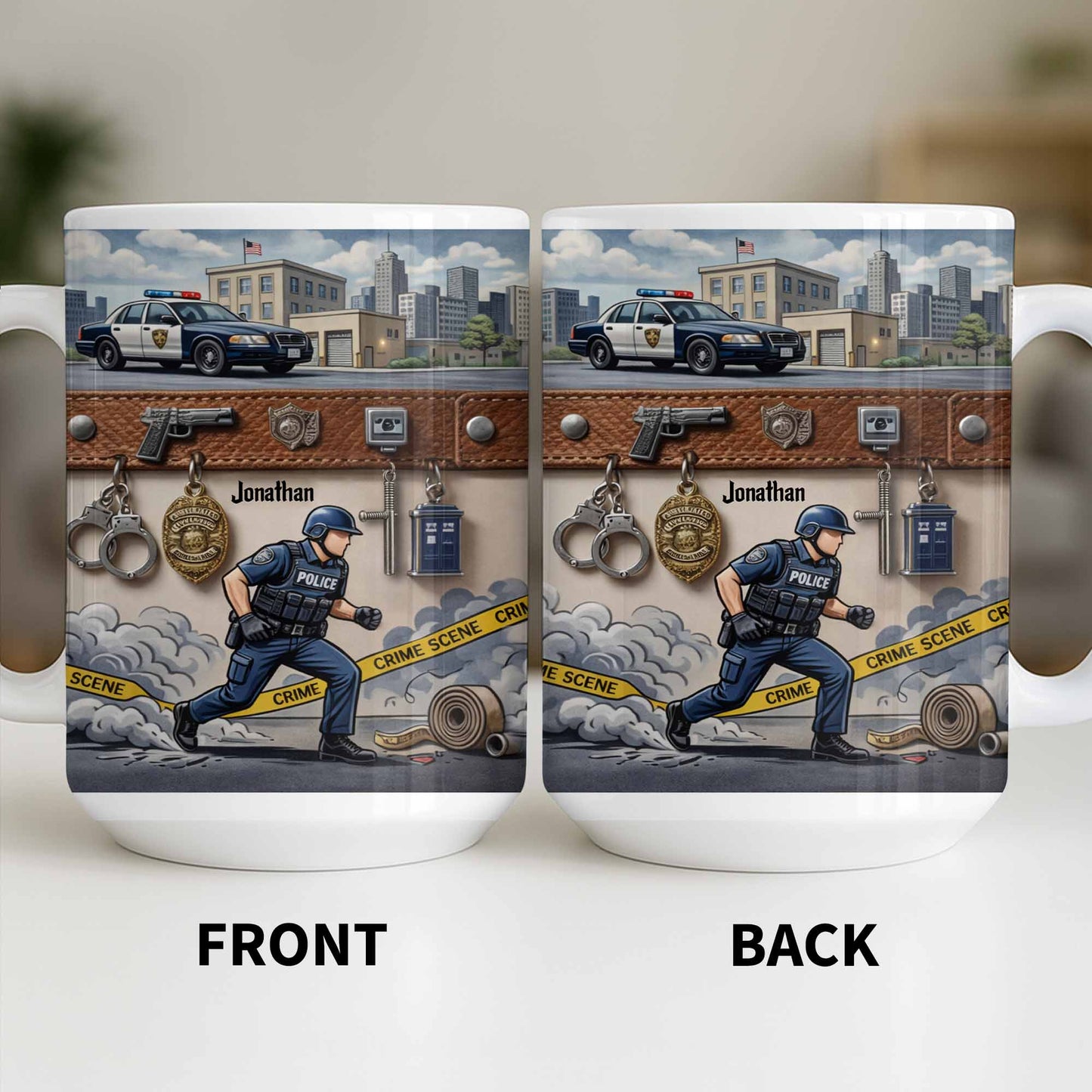 Honor A Law Enforcement Officer With A Custom Police Mug - Personalized Custom Coffee Mug - OFC030_MG