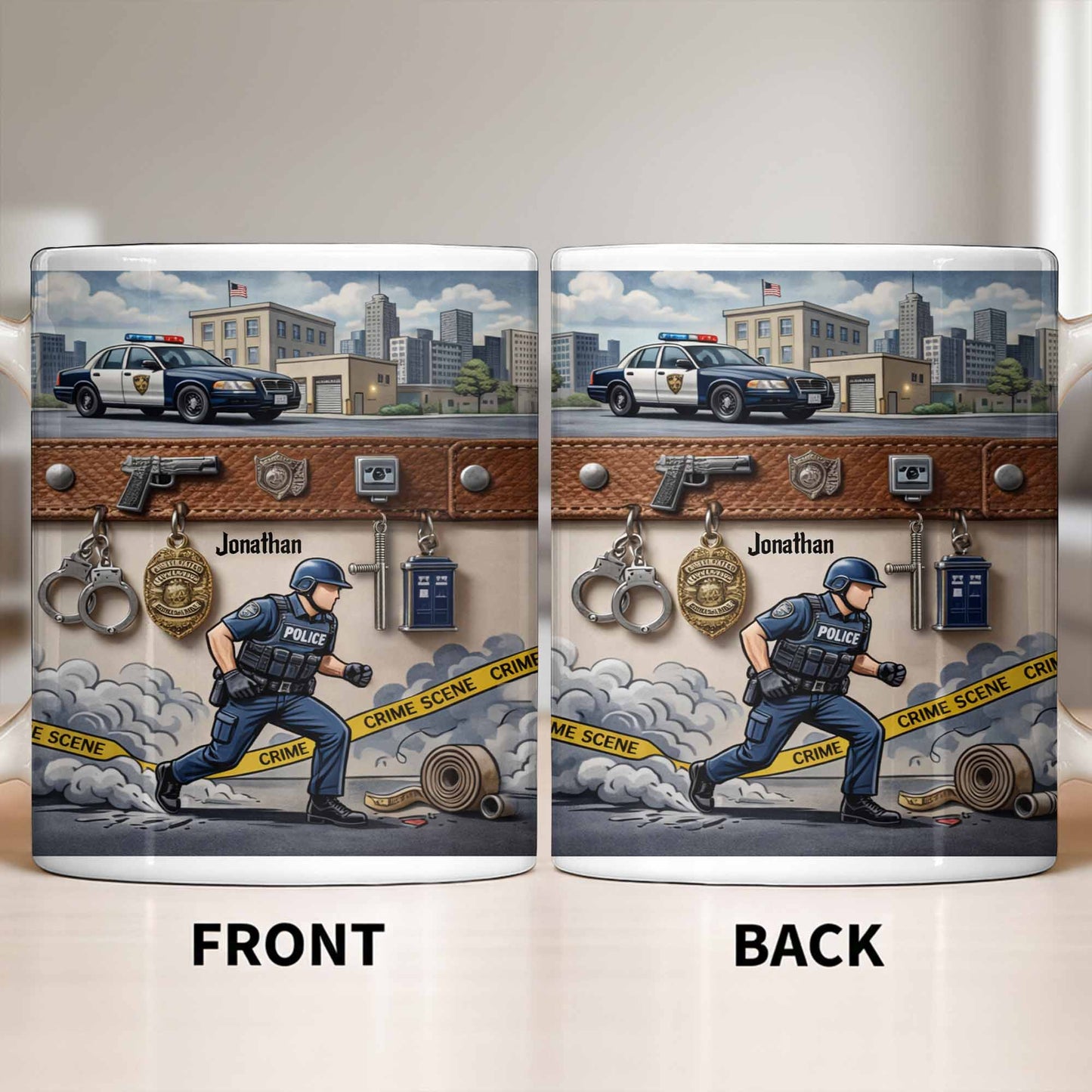 Honor A Law Enforcement Officer With A Custom Police Mug - Personalized Custom Coffee Mug - OFC030_MG