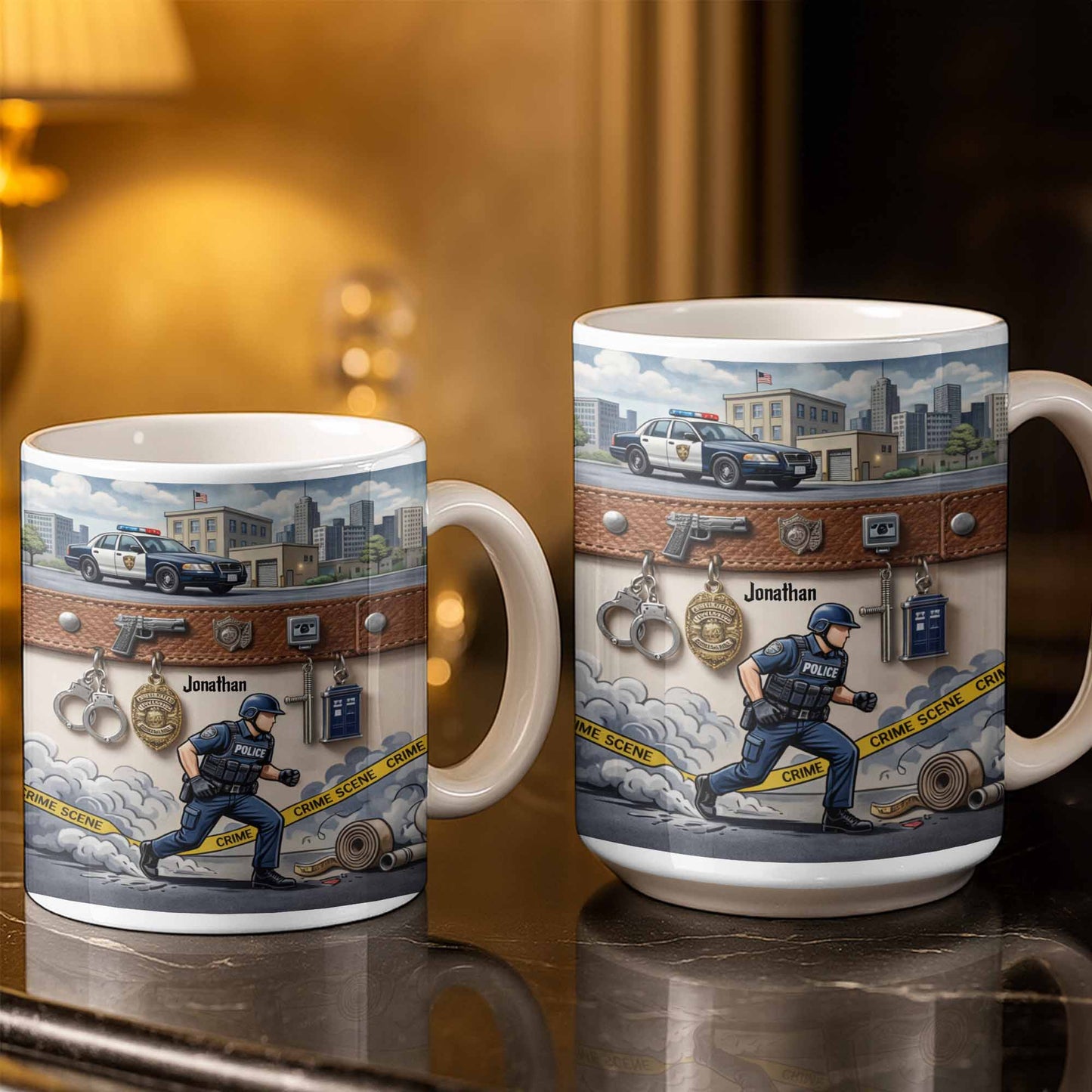 Honor A Law Enforcement Officer With A Custom Police Mug - Personalized Custom Coffee Mug - OFC030_MG