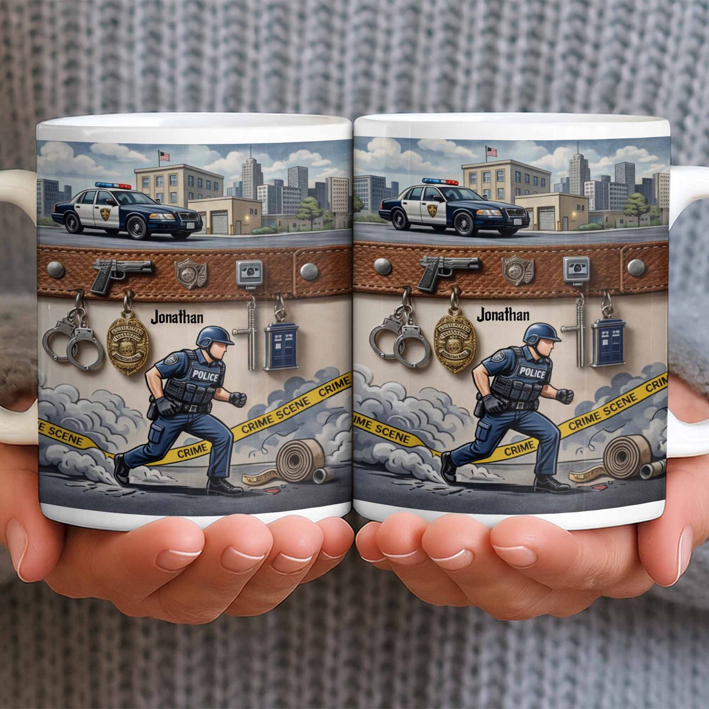 Honor A Law Enforcement Officer With A Custom Police Mug - Personalized Custom Coffee Mug - OFC030_MG