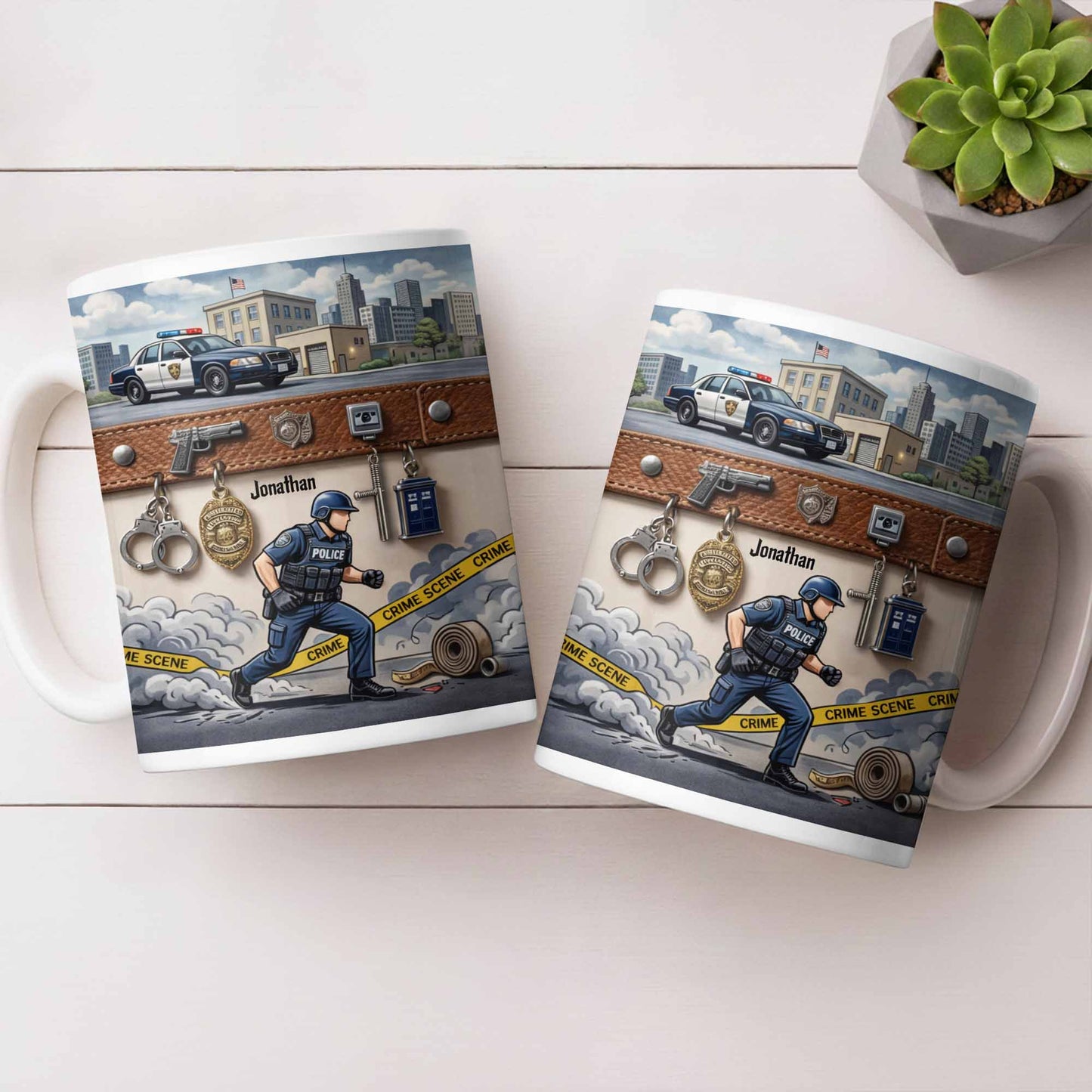 Honor A Law Enforcement Officer With A Custom Police Mug - Personalized Custom Coffee Mug - OFC030_MG