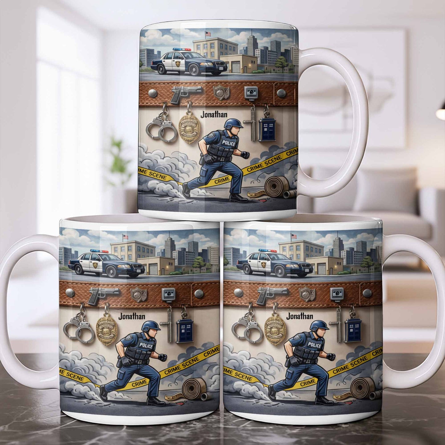 Honor A Law Enforcement Officer With A Custom Police Mug - Personalized Custom Coffee Mug - OFC030_MG