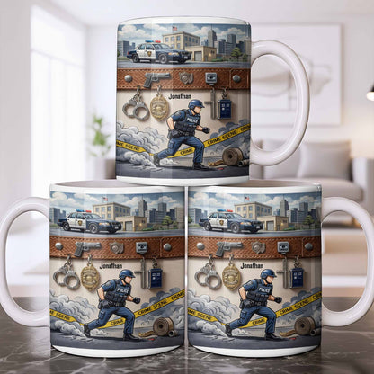 Honor A Law Enforcement Officer With A Custom Police Mug - Personalized Custom Coffee Mug - OFC030_MG