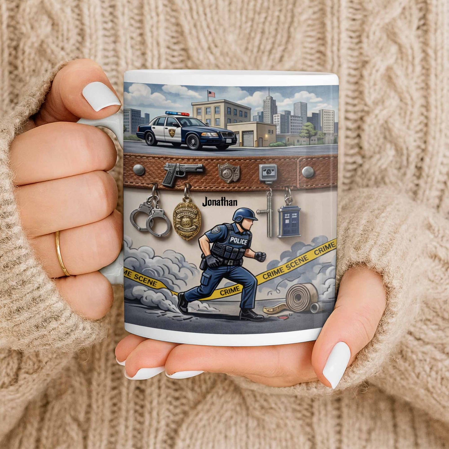 Honor A Law Enforcement Officer With A Custom Police Mug - Personalized Custom Coffee Mug - OFC030_MG