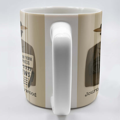 Customizable Journalist, Camera, Press Badge, Hat, Glasses - Personalized Custom Coffee Mug - OFW002_MG