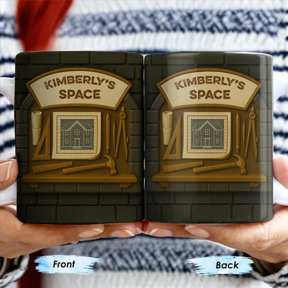 Kimberly's Space, House and Tools - Personalized Custom Coffee Mug - OFW005_MG