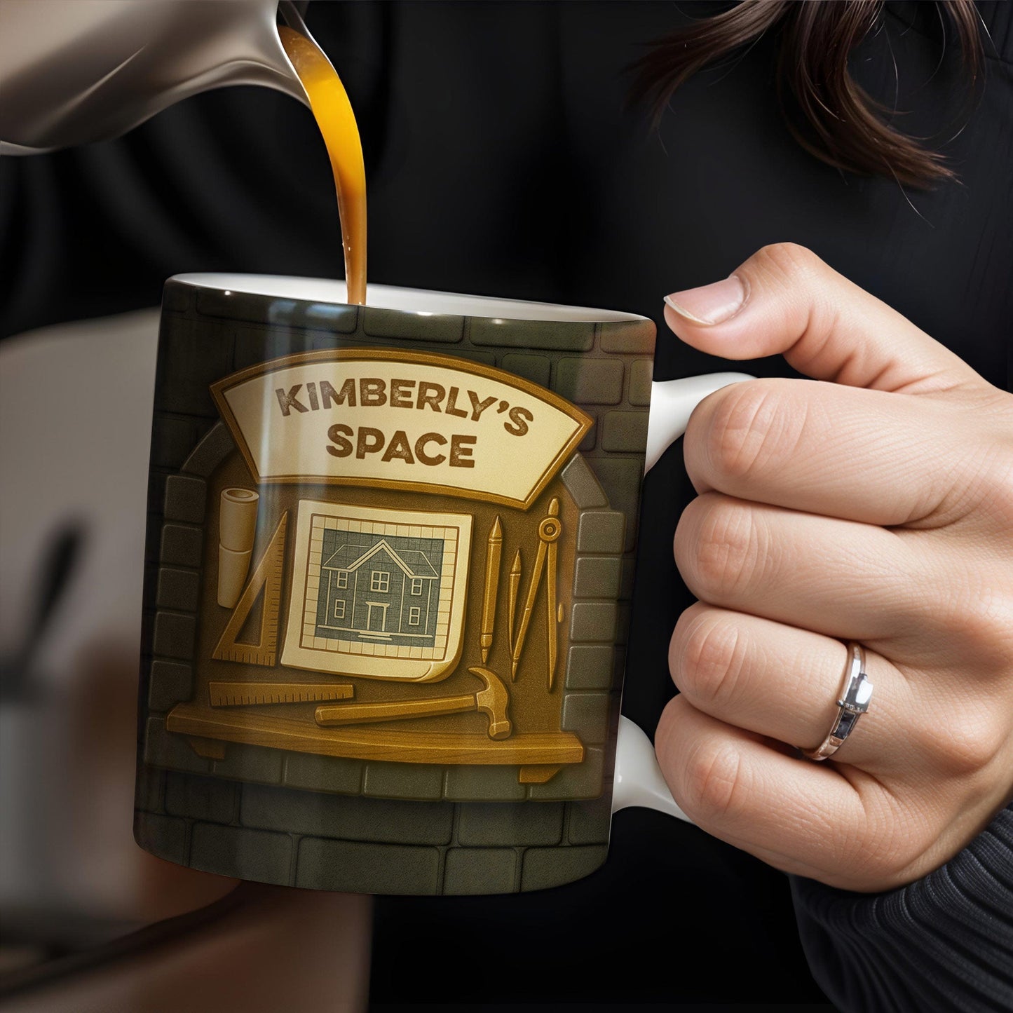 Kimberly's Space, House and Tools - Personalized Custom Coffee Mug - OFW005_MG