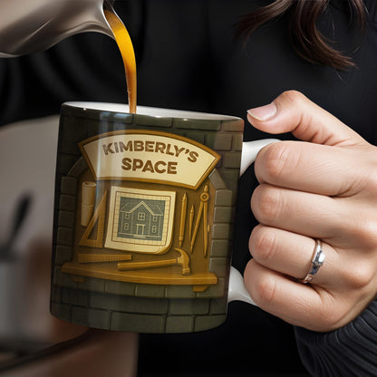 Kimberly's Space, House and Tools - Personalized Custom Coffee Mug - OFW005_MG