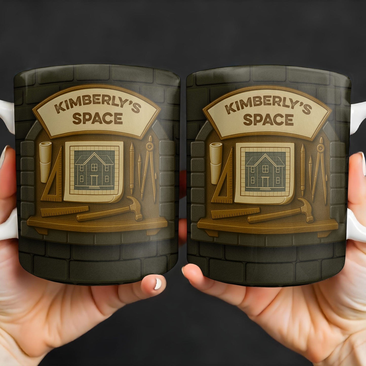 Kimberly's Space, House and Tools - Personalized Custom Coffee Mug - OFW005_MG