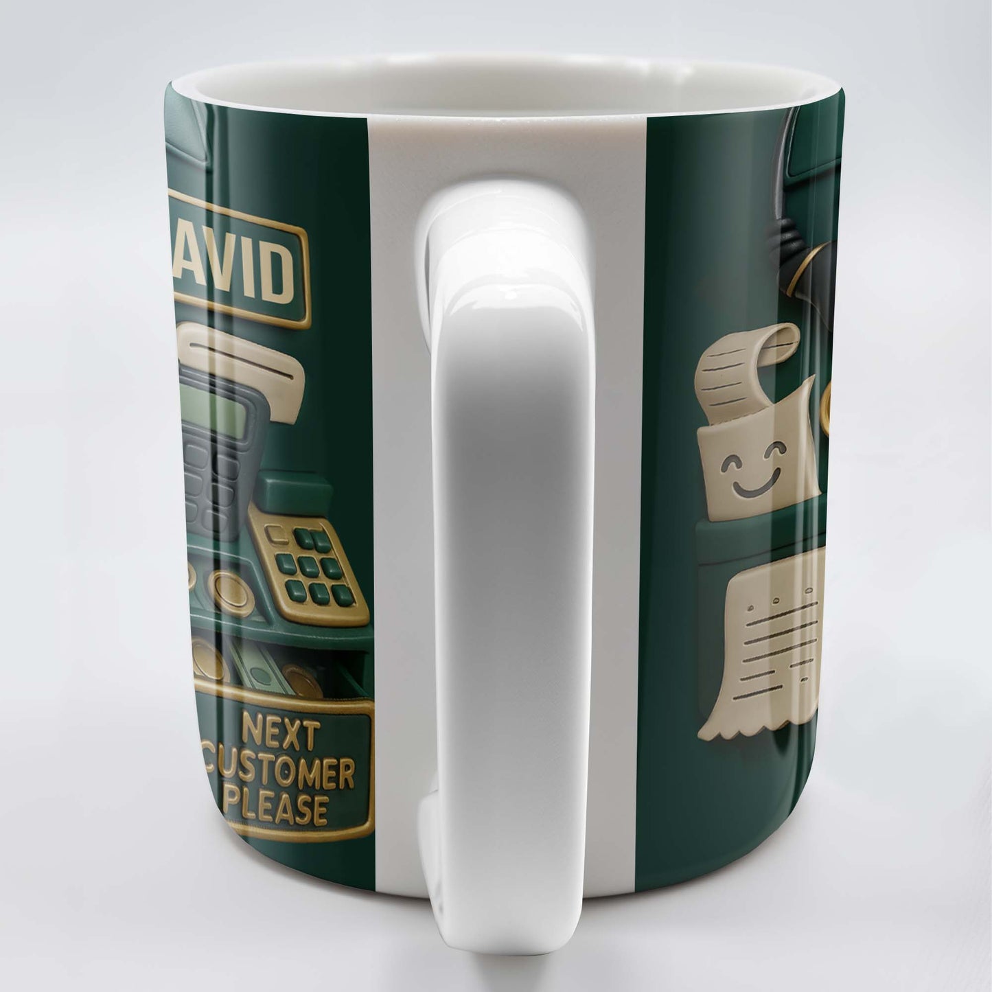 Best Coffee Break Companion For Awesome Cashiers, Cash Register And Telephone - Personalized Custom Coffee Mug - OFW008_MG