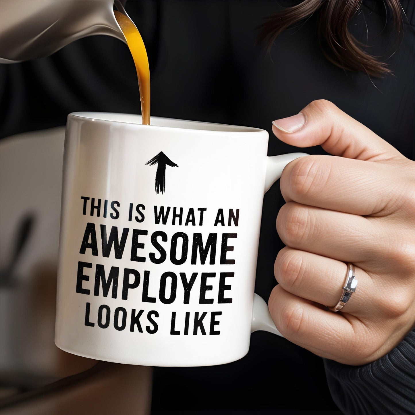This Is What An Awesome Employee Looks Like - Personalized Custom Coffee Mug - OFW013_MG