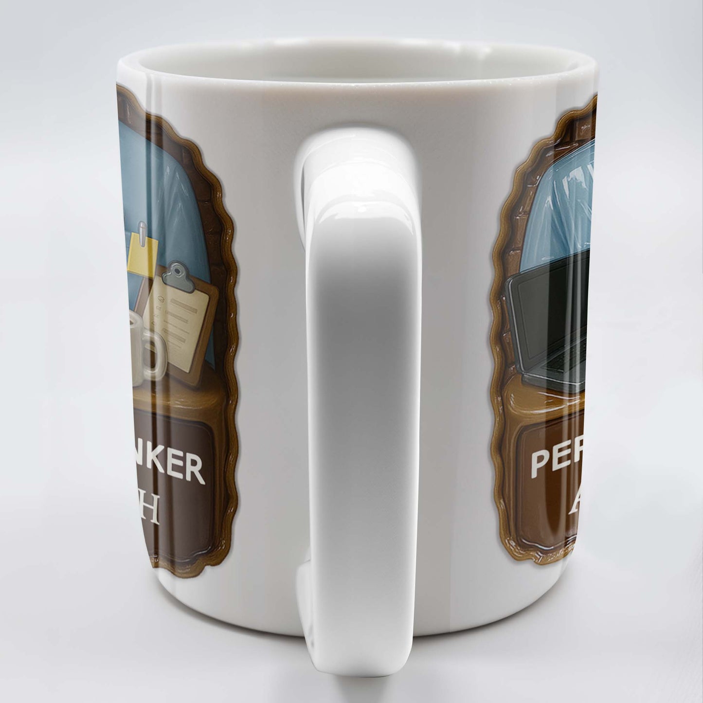 Personal Banker Coffee Mug With Shirt And Tie - Personalized Custom Coffee Mug - OFW014_MG