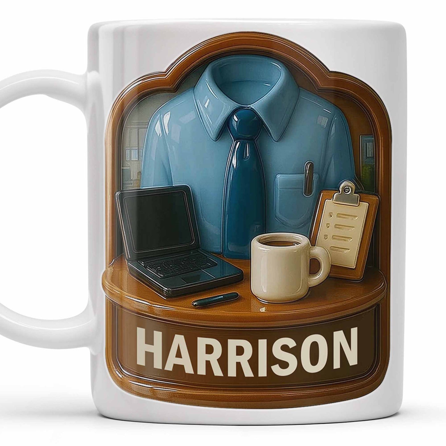 Perfect Gift For The Hardworking Professional Featuring Shirt, Tie, Desk - Personalized Custom Coffee Mug - OFW015_MG