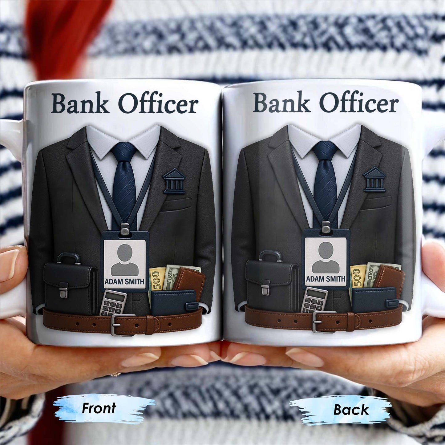 Celebrate Your Profession, Bank Officer Inspired Design - Personalized Custom Coffee Mug - OFW016_MG