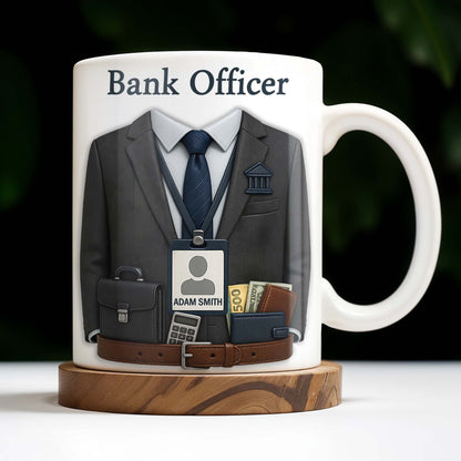 Celebrate Your Profession, Bank Officer Inspired Design - Personalized Custom Coffee Mug - OFW016_MG