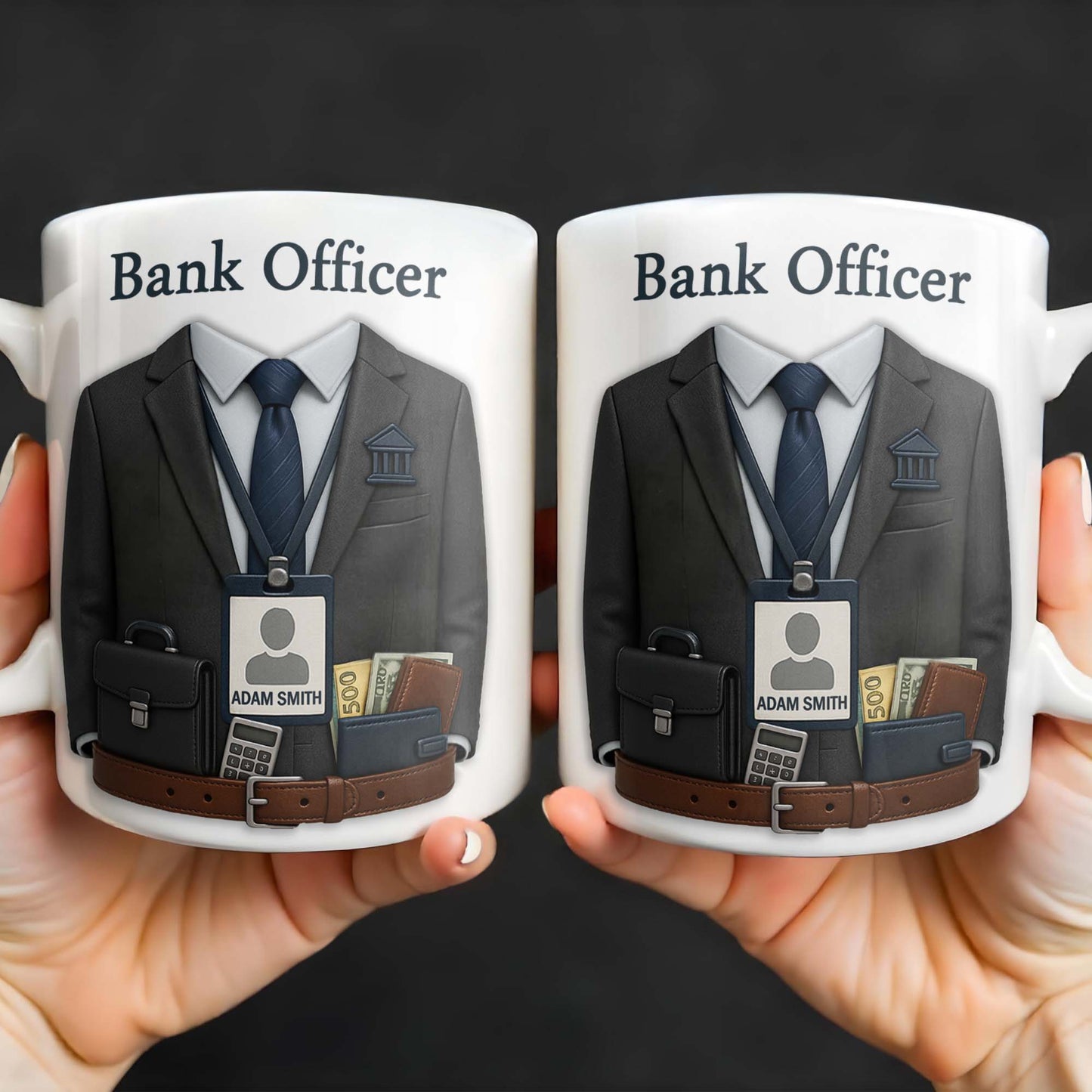 Celebrate Your Profession, Bank Officer Inspired Design - Personalized Custom Coffee Mug - OFW016_MG
