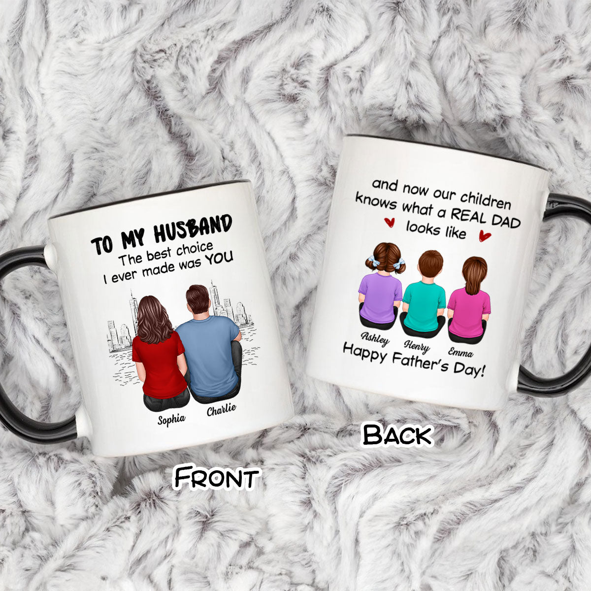 To My Husband Our Children Knows What A Real Dad Looks Like Personalized Mug, Gift For Bonus Dad