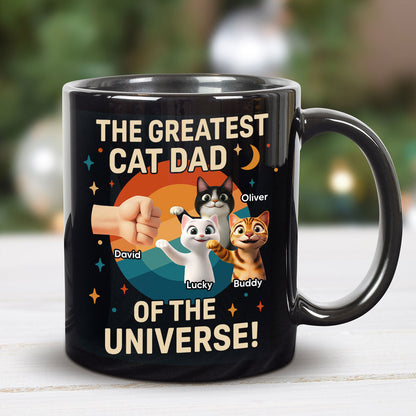 The Greatest Cat Dad of the Universe Personalized Mug, Gift for Cat Dads