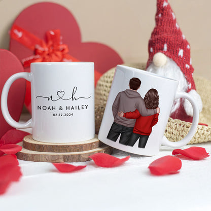 Personalized Mr & Mrs Coffee Mugs, Husband and Wife Mr and Mrs Mug, Anniversary Gift for him, Gift for her