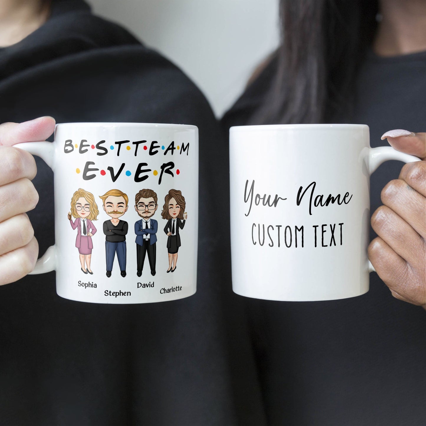 Office Squad New Version - Personalized Mug - Birthday, Retirement, Promotion, Leaving Gift For Colleagues, Employees, Staffs, Direct Reports