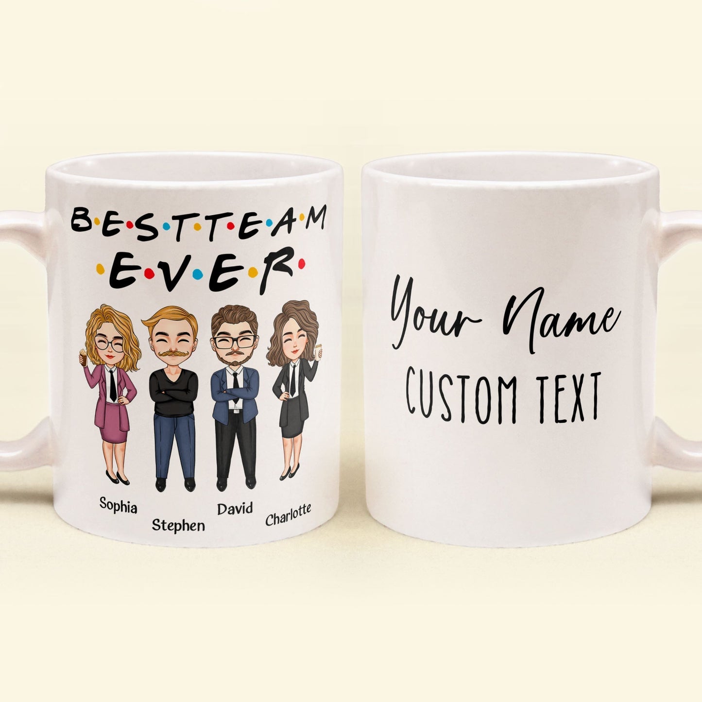 Office Squad New Version - Personalized Mug - Birthday, Retirement, Promotion, Leaving Gift For Colleagues, Employees, Staffs, Direct Reports