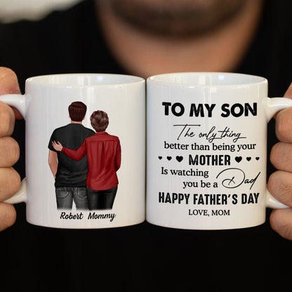 To My Son From Mom Personalized Mug, Father's Day Gift For Son